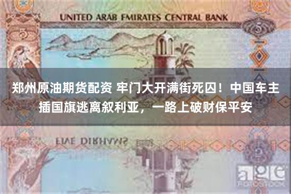 郑州原油期货配资 牢门大开满街死囚！中国车主插国旗逃离叙利亚，一路上破财保平安