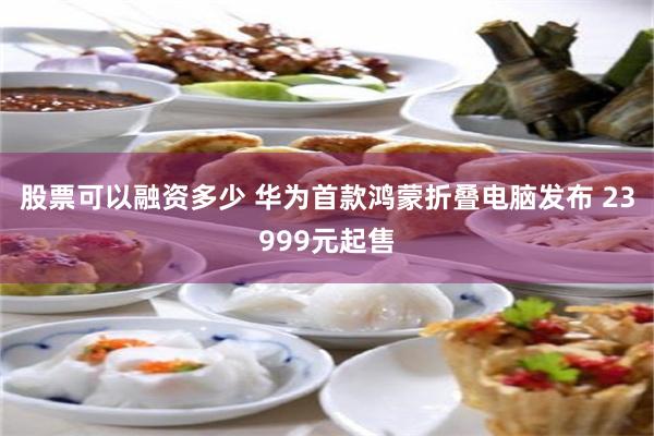 股票可以融资多少 华为首款鸿蒙折叠电脑发布 23999元起售