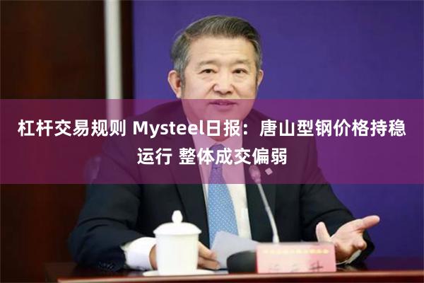 杠杆交易规则 Mysteel日报：唐山型钢价格持稳运行 整体成交偏弱